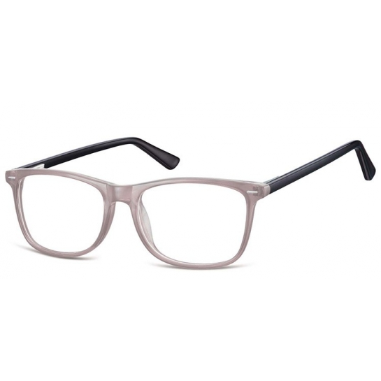 Zerówki klasyczne okulary oprawki Sunoptic CP153D szare, flex